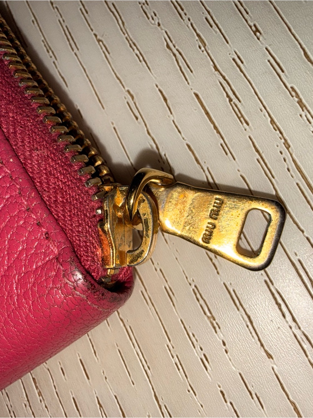 Miu Miu Madras Zip Wallet w/ Box & Cards - Picture 9 of 12